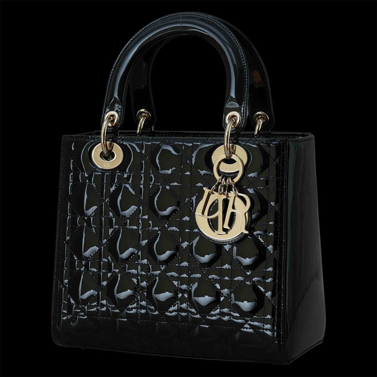 CHRISTIAN DIOR(USED)크리스찬디올 페이던트 레이디디올 미듐 토트 겸 숄더백
